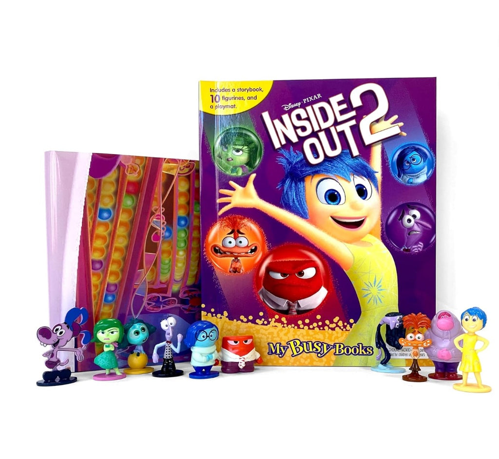 Disney Inside Out 2 My Busy Books - Storybook, 10 figurines, playmat