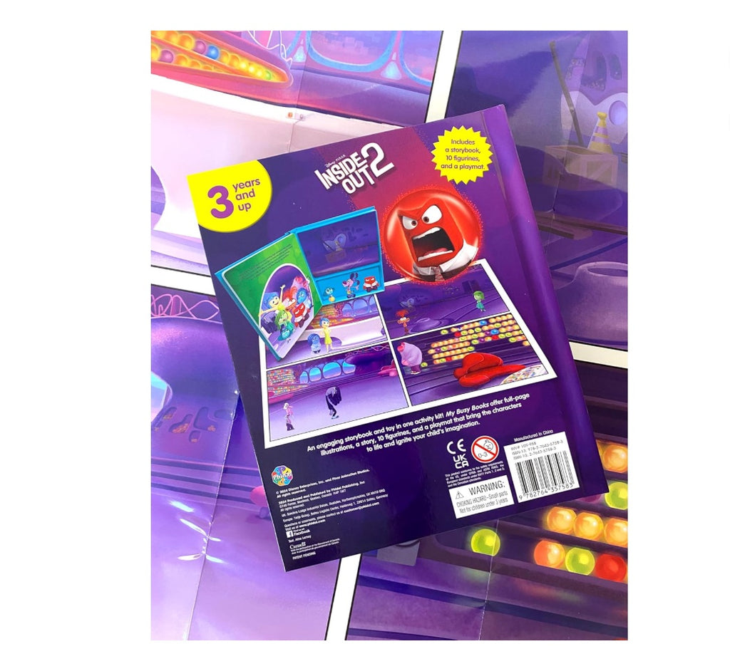 Disney Inside Out 2 My Busy Books - Storybook, 10 figurines, playmat