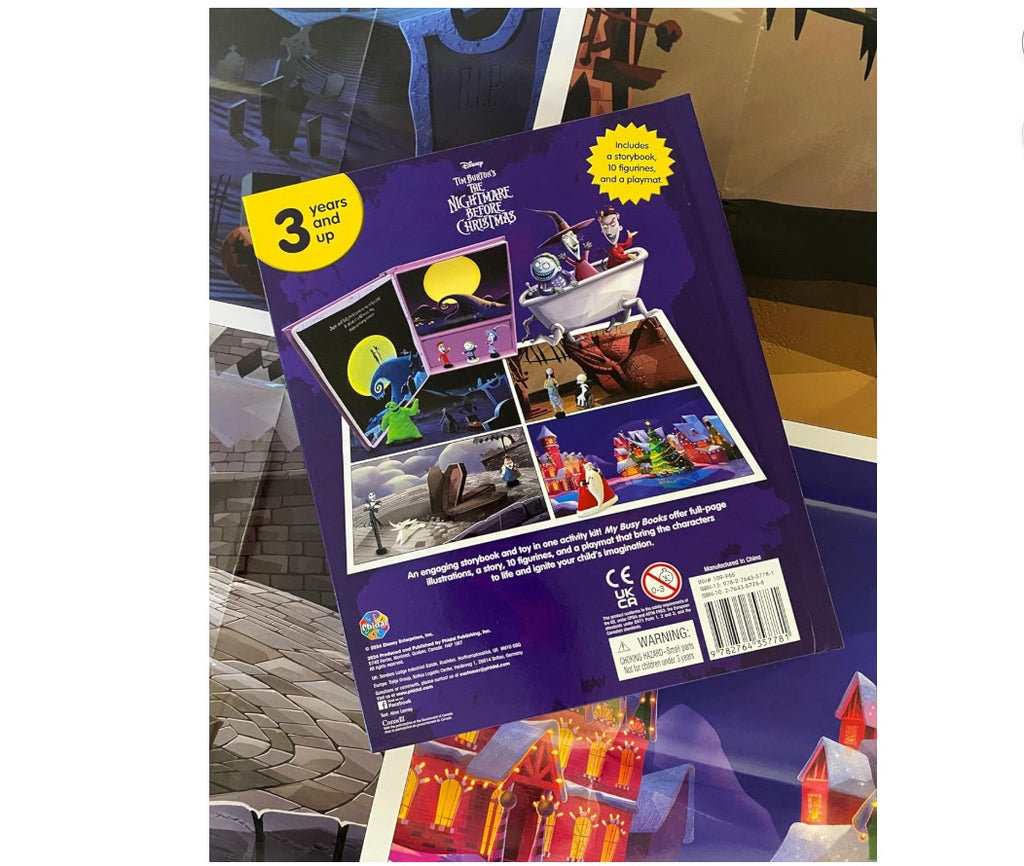Disney Nightmare Before Christmas My Busy Books - Storybook, 10 figurines, playmat