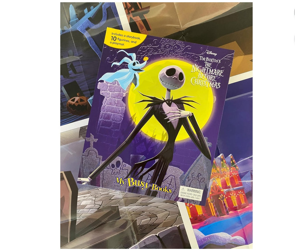 Disney Nightmare Before Christmas My Busy Books - Storybook, 10 figurines, playmat
