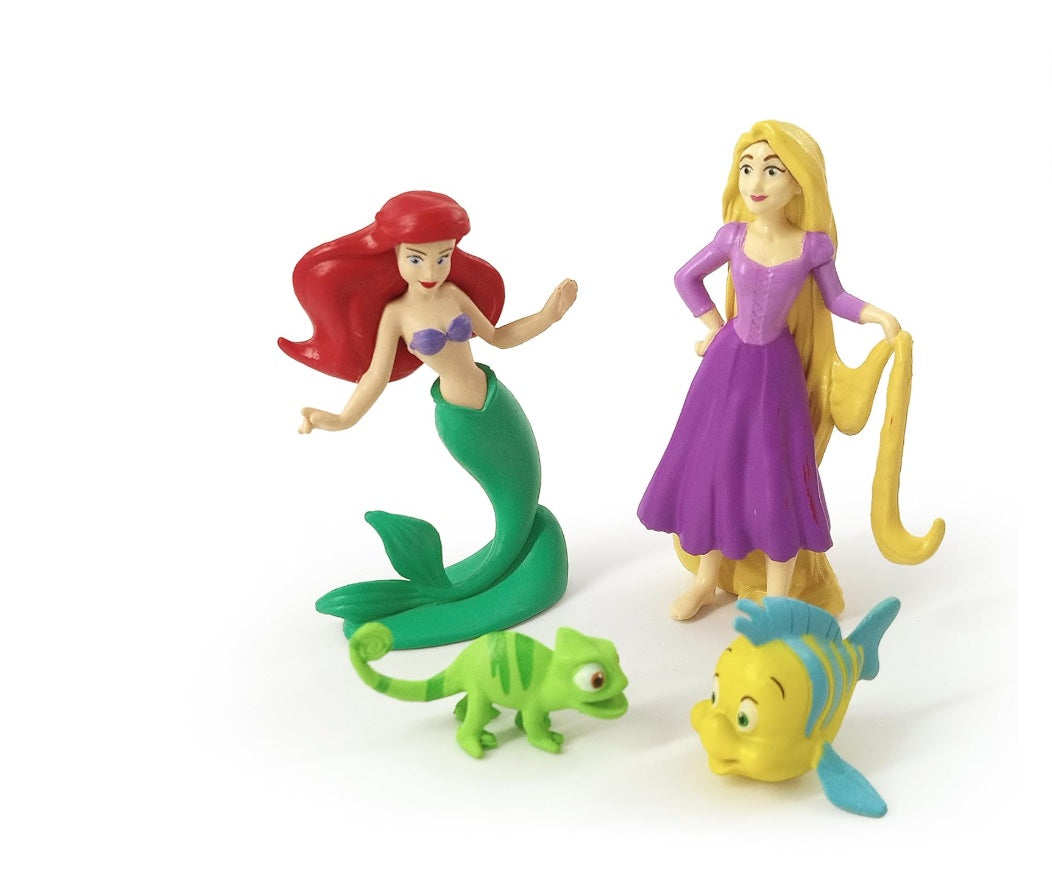 Disney Princess Tattle Tales - Activity Books for kids, 12-page storybook, 4 figurines