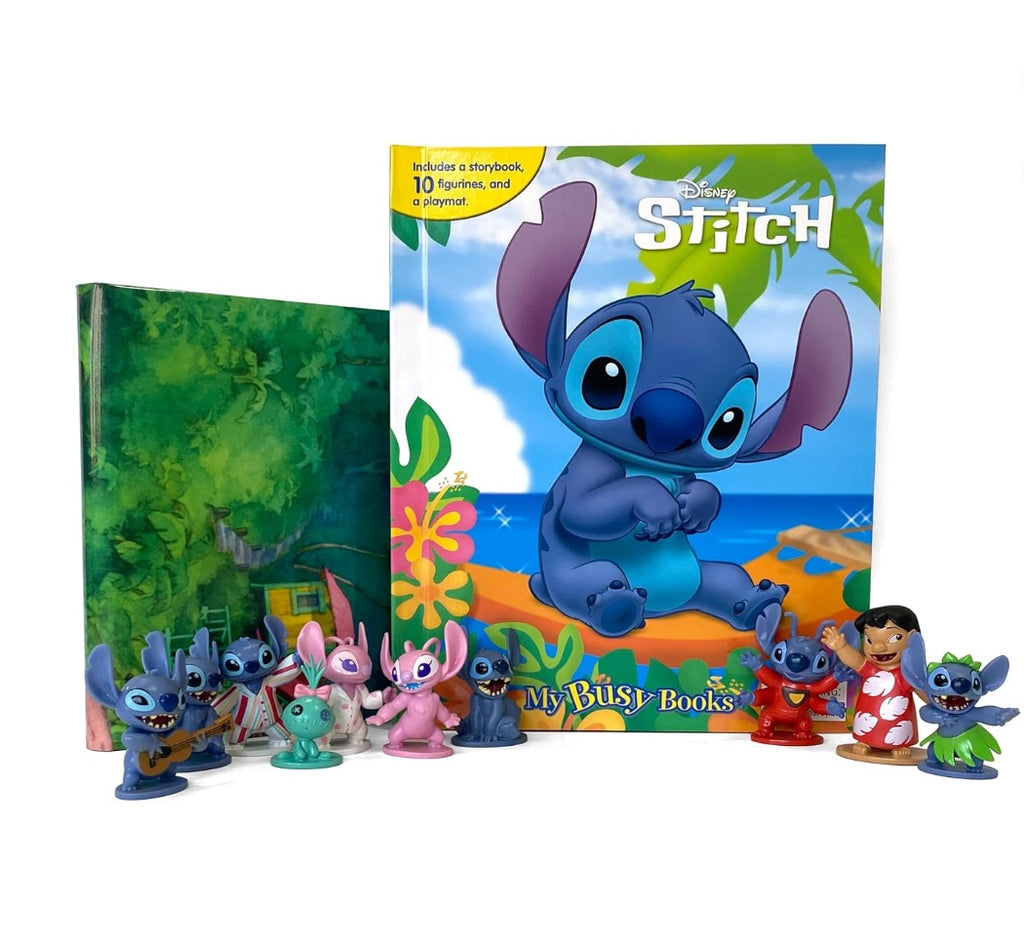 Disney Stitch My Busy Books - Storybook, 10 figurines, playmat