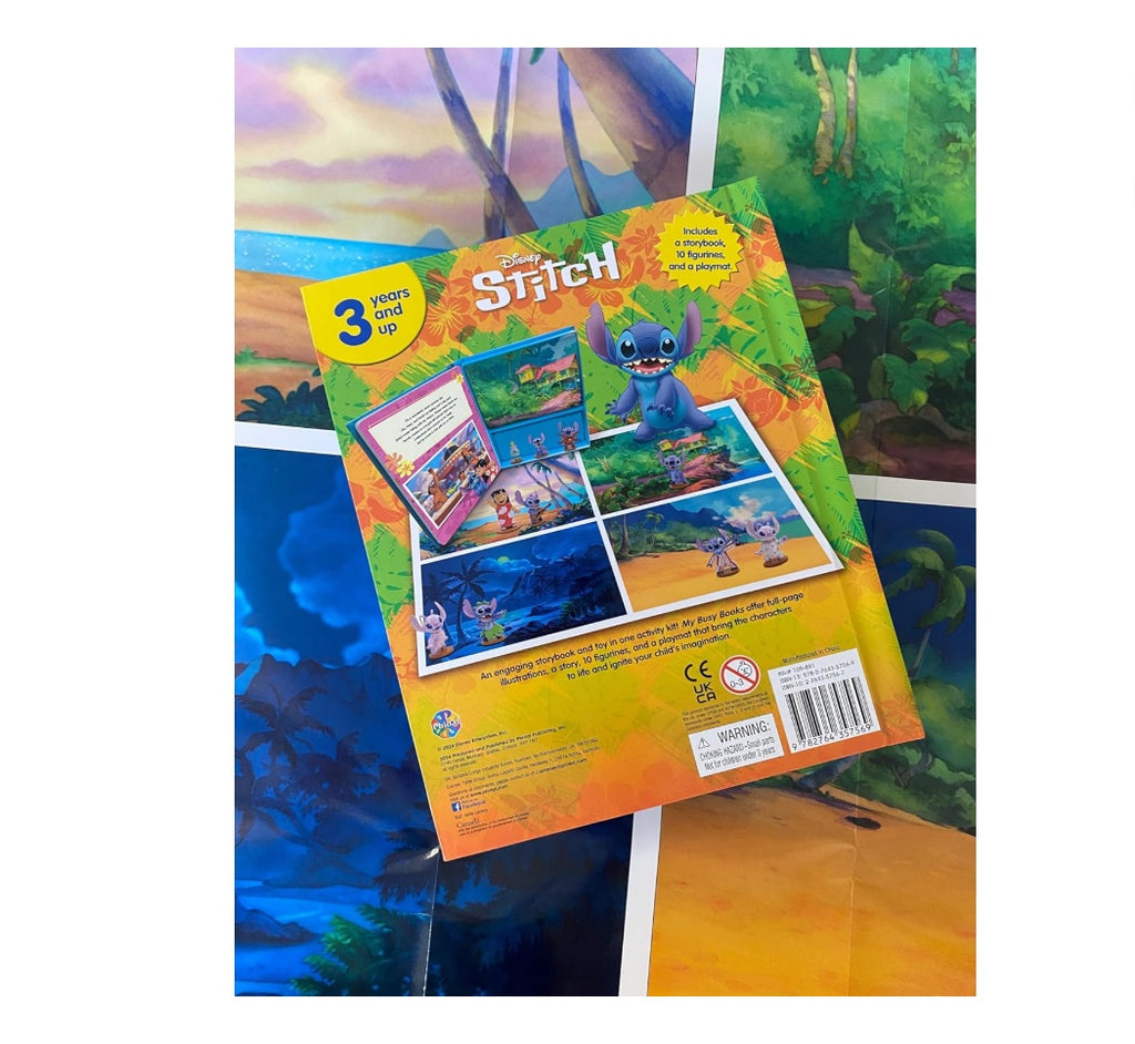 Disney Stitch My Busy Books - Storybook, 10 figurines, playmat