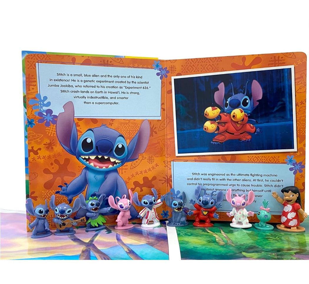 Disney Stitch My Busy Books - Storybook, 10 figurines, playmat