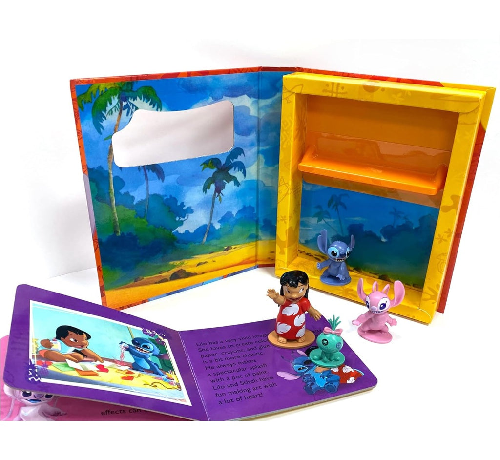 Disney Stitch Tattle Tales - Activity Books for kids, 12-page storybook, 4 figurines