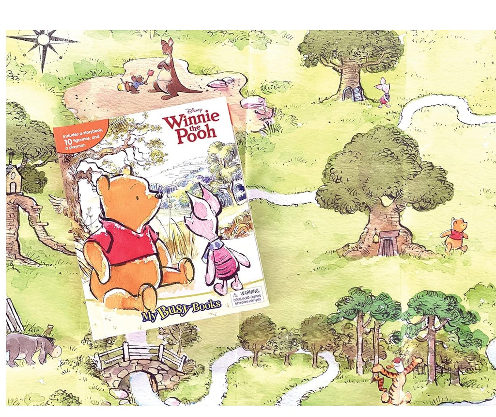 Disney Winnie the Pooh Classic My Busy Books - Storybook, 10 figurines, playmat