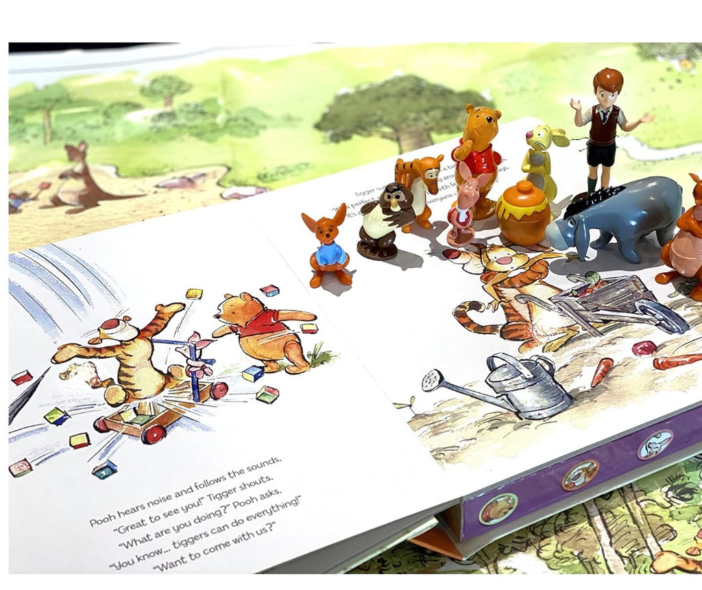 Disney Winnie the Pooh Classic My Busy Books - Storybook, 10 figurines, playmat