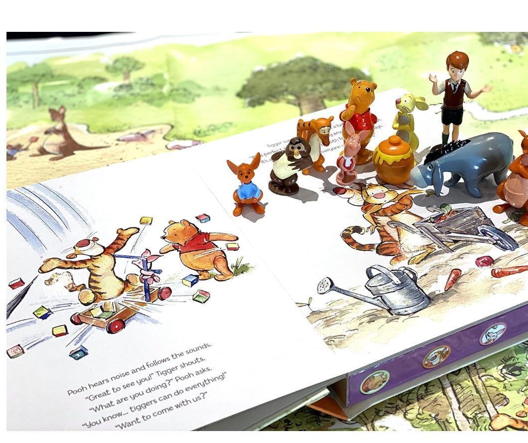 Disney Winnie the Pooh Classic My Busy Books - Storybook, 10 figurines, playmat