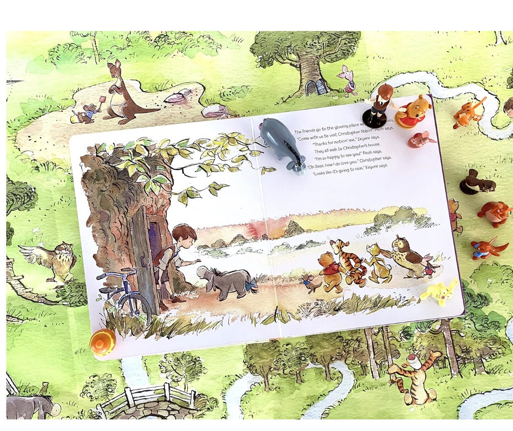 Disney Winnie the Pooh Classic My Busy Books - Storybook, 10 figurines, playmat