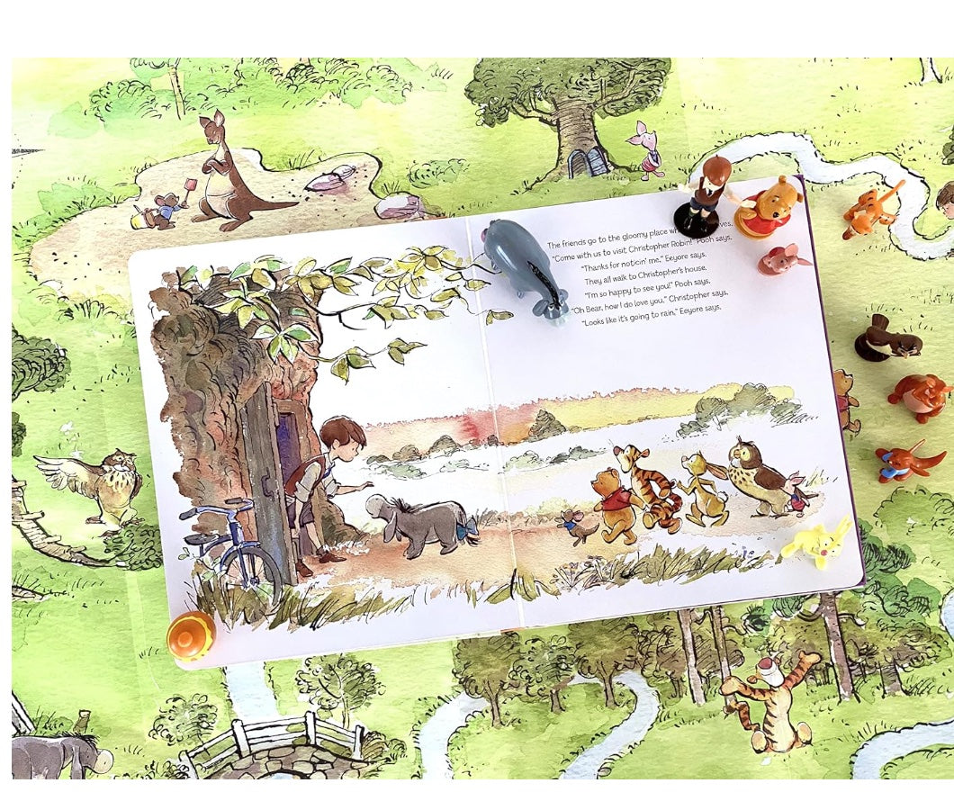 Disney Winnie the Pooh Classic My Busy Books - Storybook, 10 figurines, playmat