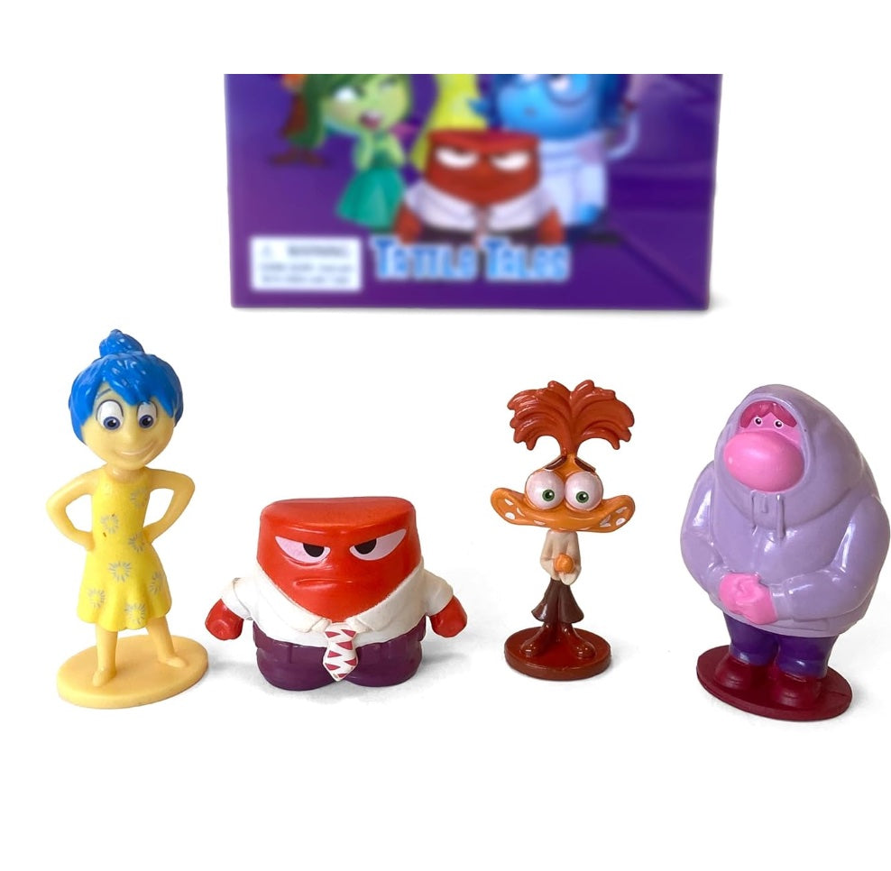 Disney Inside Out 2 Tattle Tales - Activity Books for kids, 12-page storybook, 4 figurines