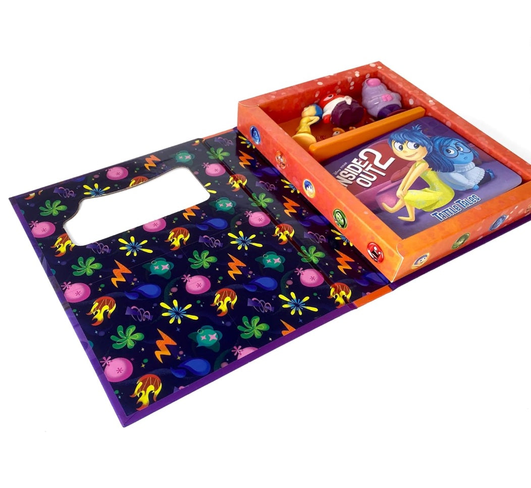 Disney Inside Out 2 Tattle Tales - Activity Books for kids, 12-page storybook, 4 figurines