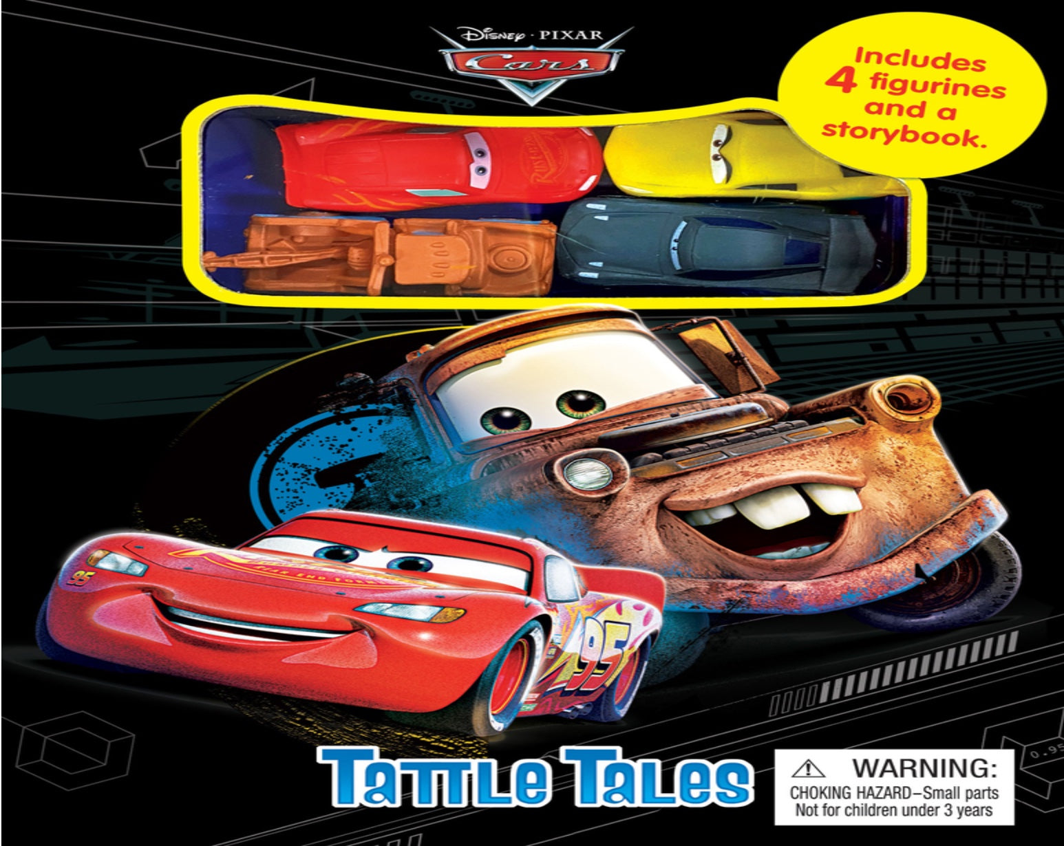 Disney / Pixar Cars on the Road Tattle Tales - Storybook, 4 figurines, playmat