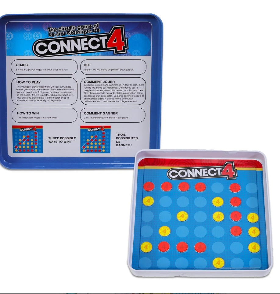 Hasbro Gaming Magnetic Game Travel Set for Kids - Bundle with 4 Travel Games in Tin Featuring Connect 4, Sorry, Trouble, Guess Who Plus Stickers | Travel Games for Kids 8-12