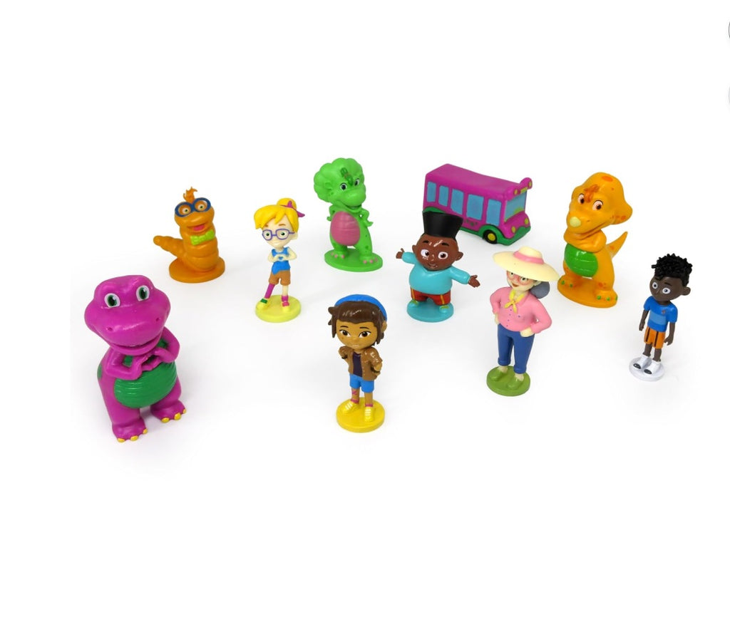 Mattel Barney My Busy Books - Storybook, 10 figurines, playmat