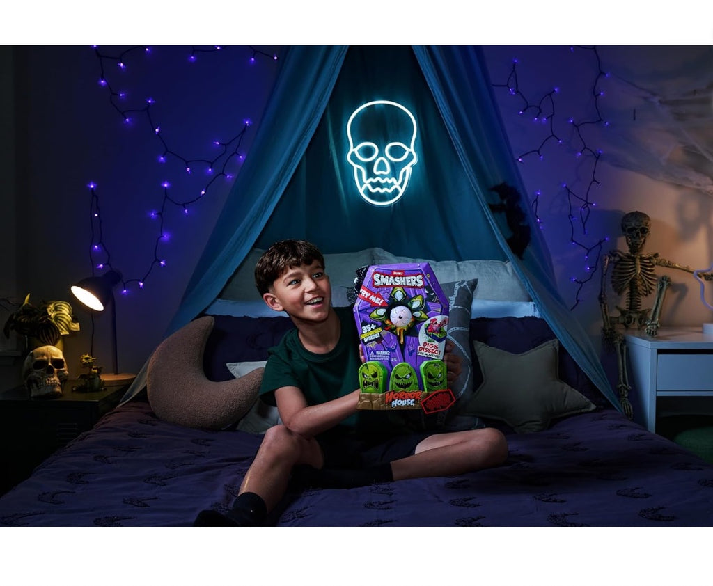 Smashers Mega Horror House (Black) by ZURU, Interactive Toy, Collectable Toy for Kids and Teens