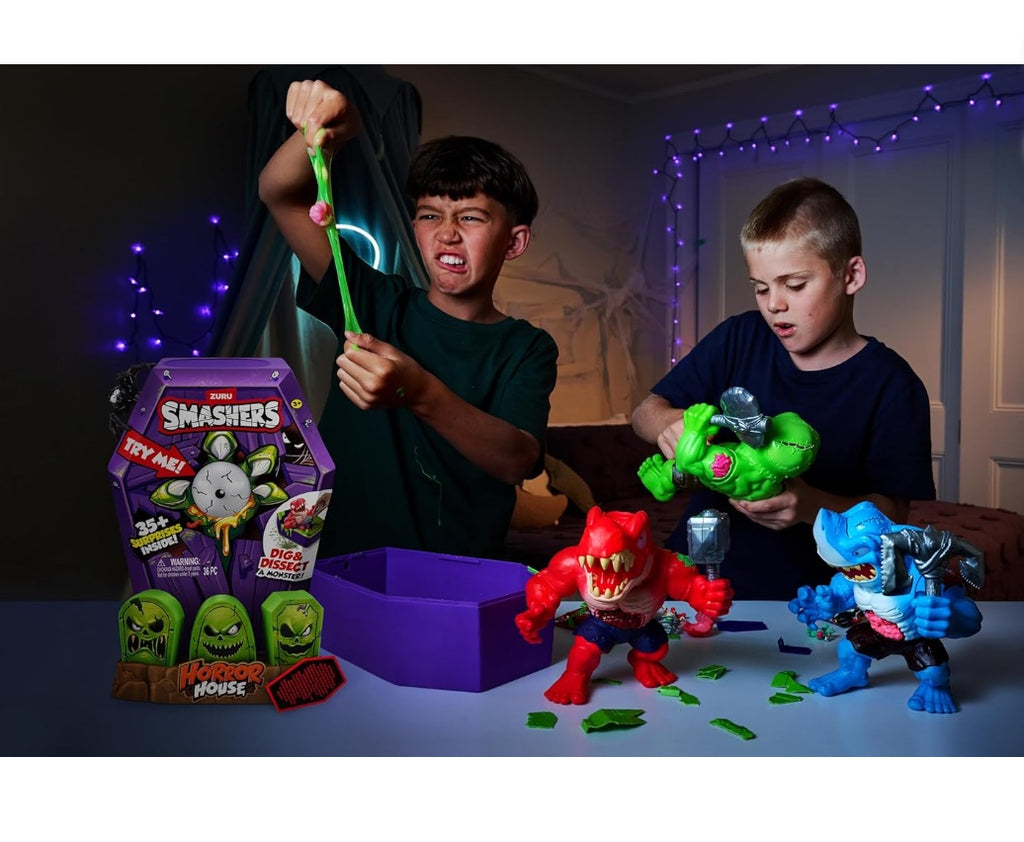 Smashers Mega Horror House (Black) by ZURU, Interactive Toy, Collectable Toy for Kids and Teens