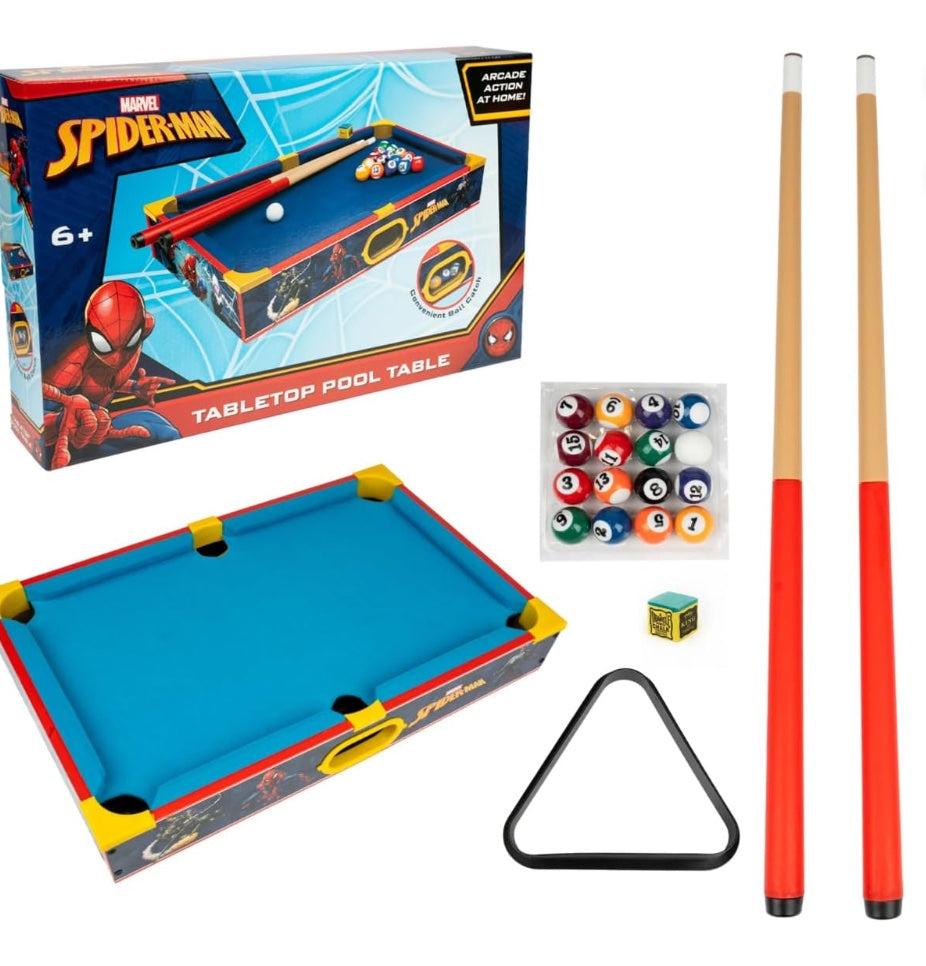 Spider-Man Wooden Tabletop Pool Table