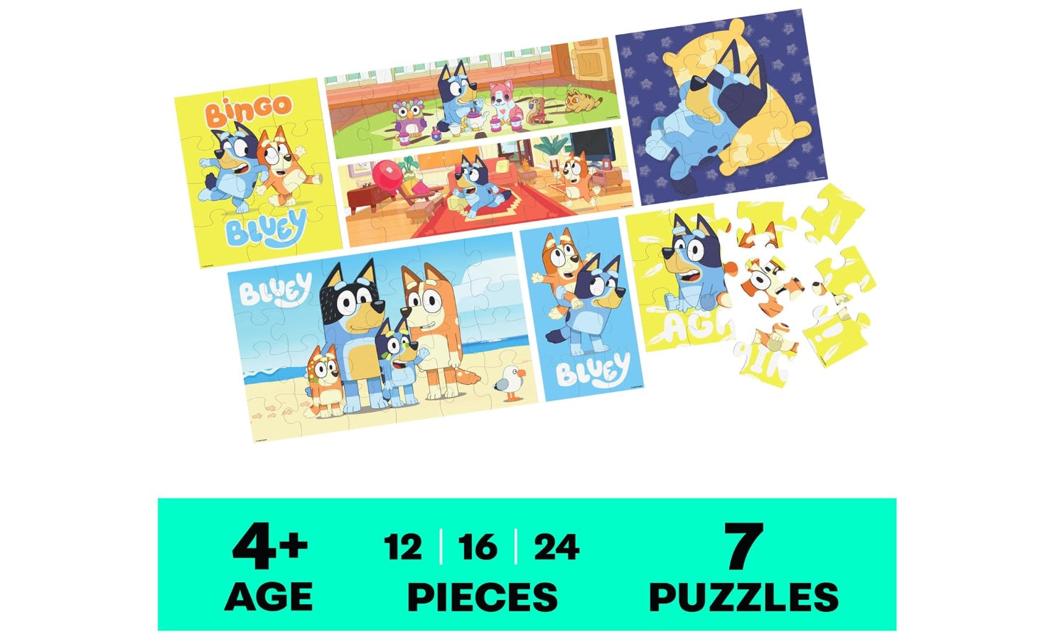 Fine Motor & Focus Wooden Puzzle Set (7 Pack)