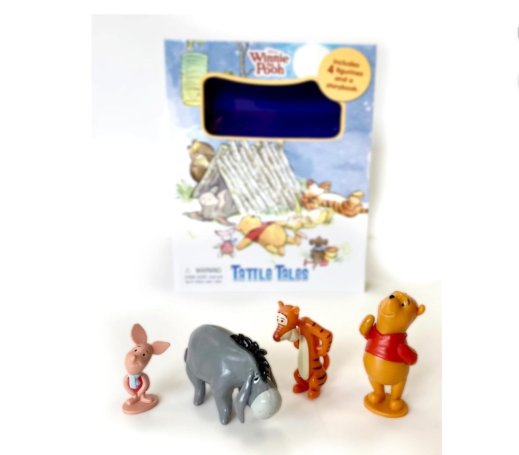 Disney Winnie the Pooh Tattle Tales - Activity Books for kids, 12-page storybook, 4 figurines