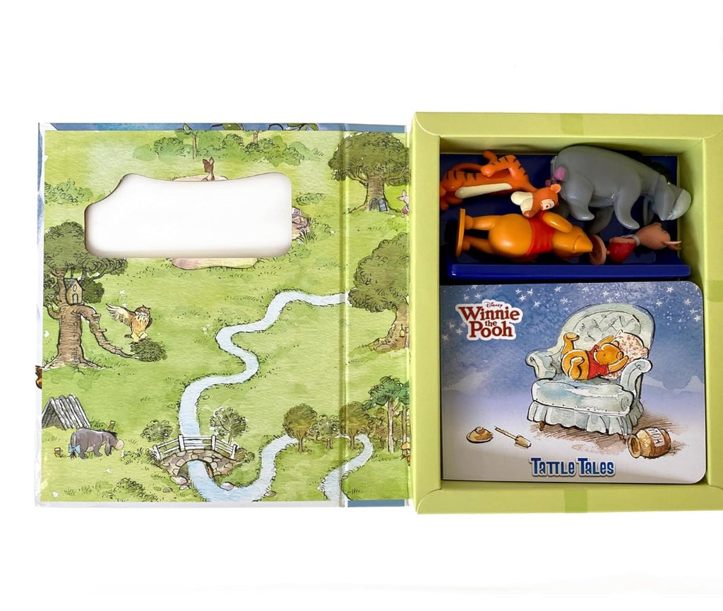 Disney Winnie the Pooh Tattle Tales - Activity Books for kids, 12-page storybook, 4 figurines