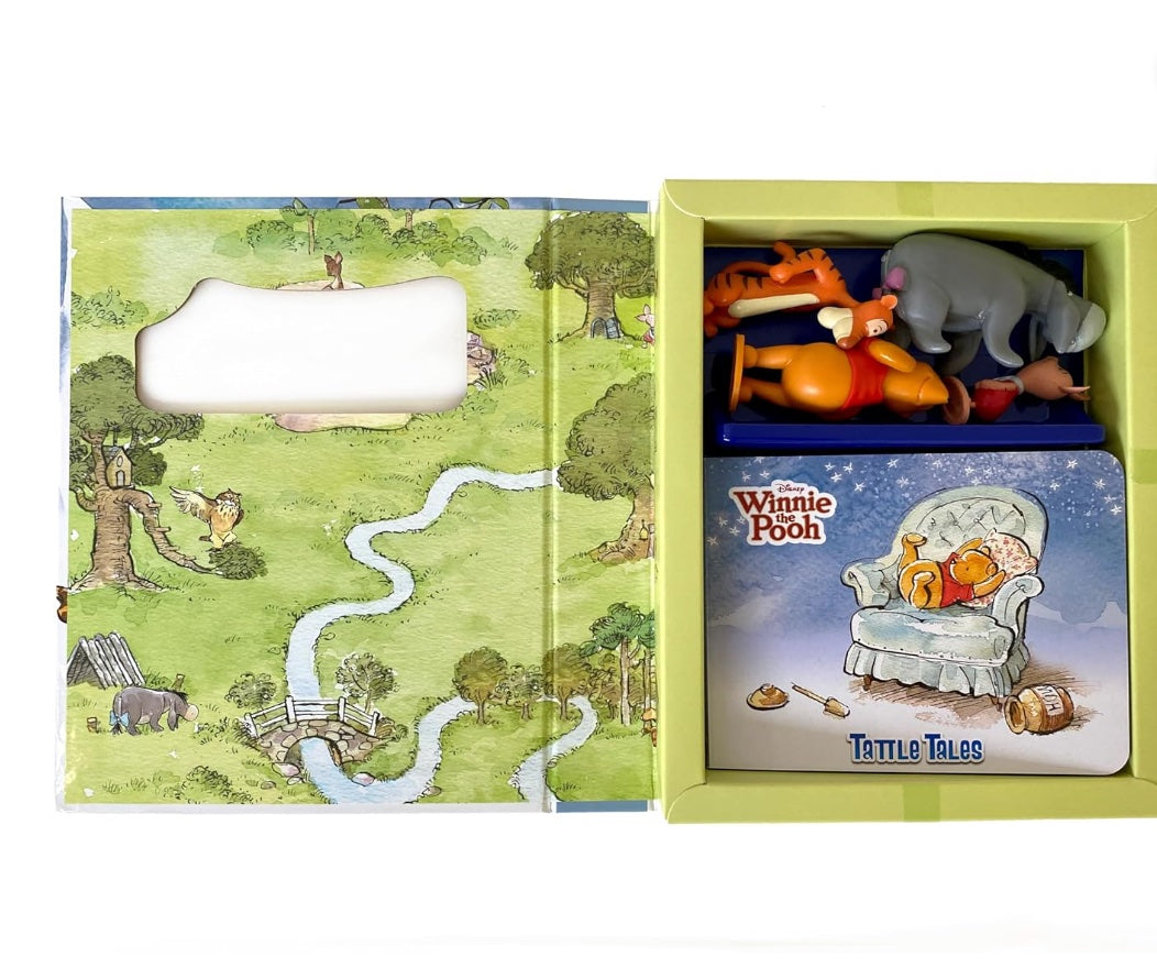 Disney Winnie the Pooh Tattle Tales - Activity Books for kids, 12-page storybook, 4 figurines