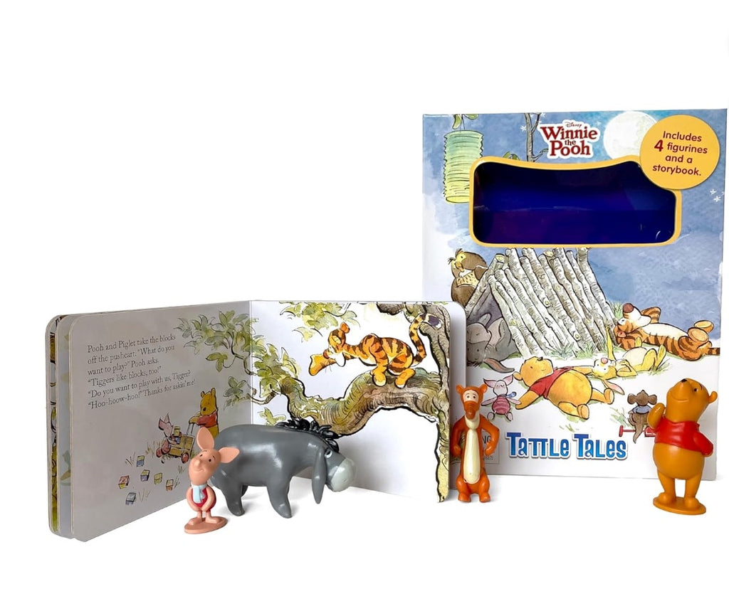 Disney Winnie the Pooh Tattle Tales - Activity Books for kids, 12-page storybook, 4 figurines