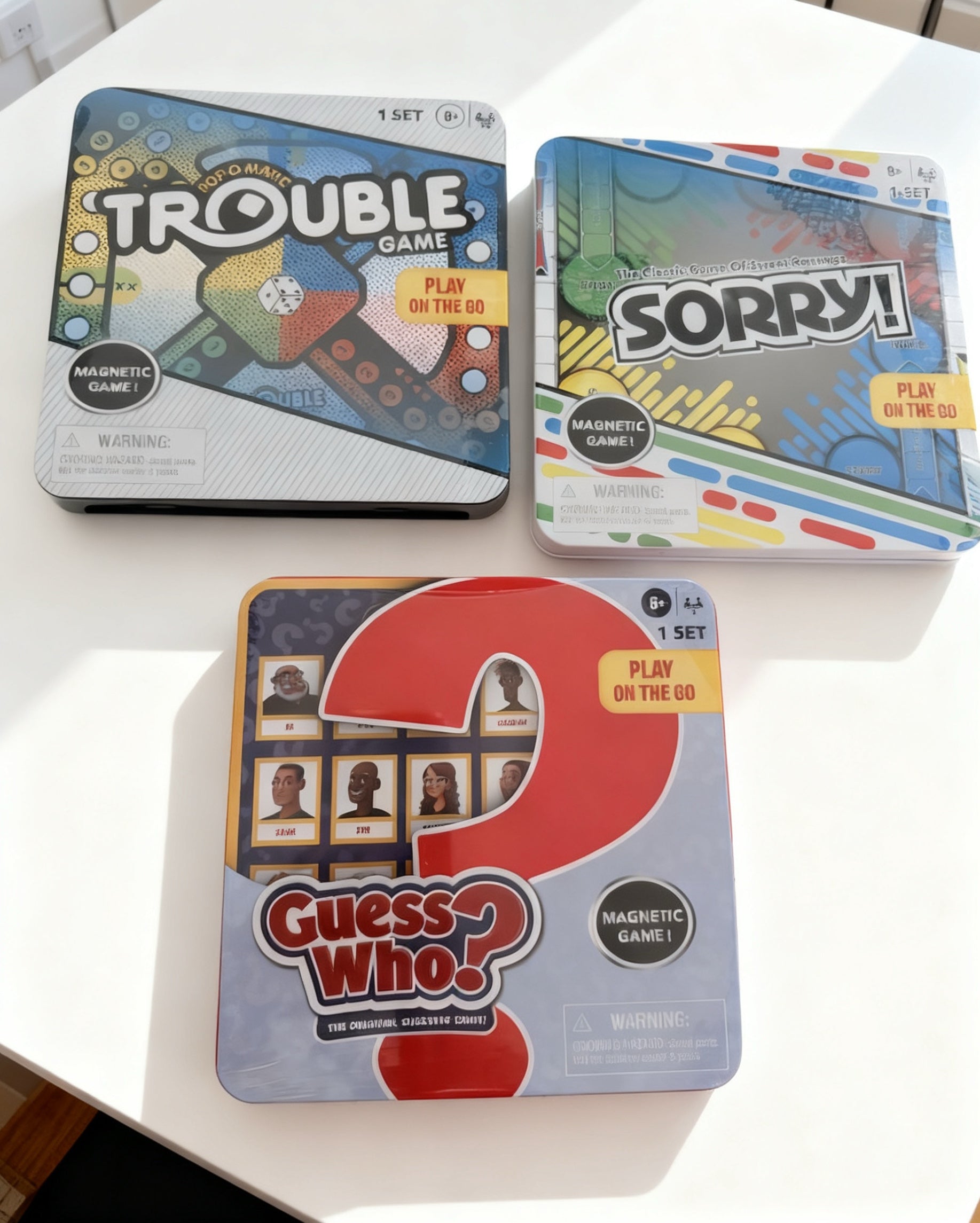 Hasbro™ Magnetic Travel Game Set – 3 Classic Games in Portable Tin